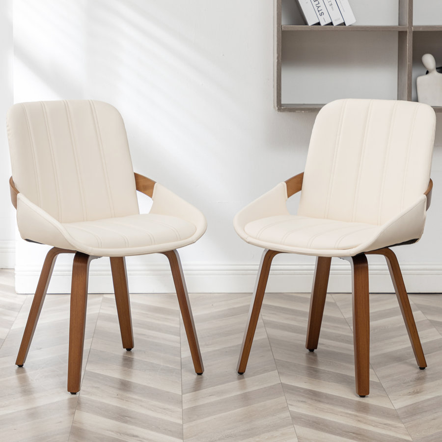 Modern Upholstered Faux Leather Dining Chairs